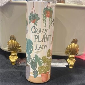 Crazy Plant Lady Tumbler - Green and Gold